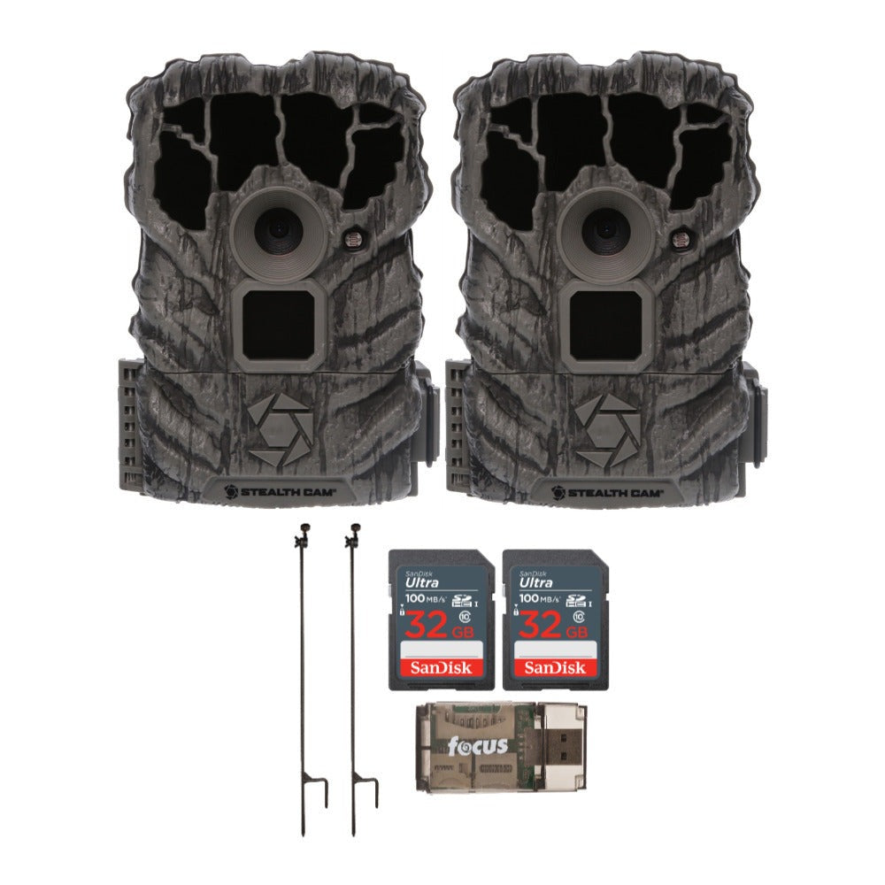 Stealth Cam Browtine 14MP Trail Camera with Video (2-Pack) Bundle