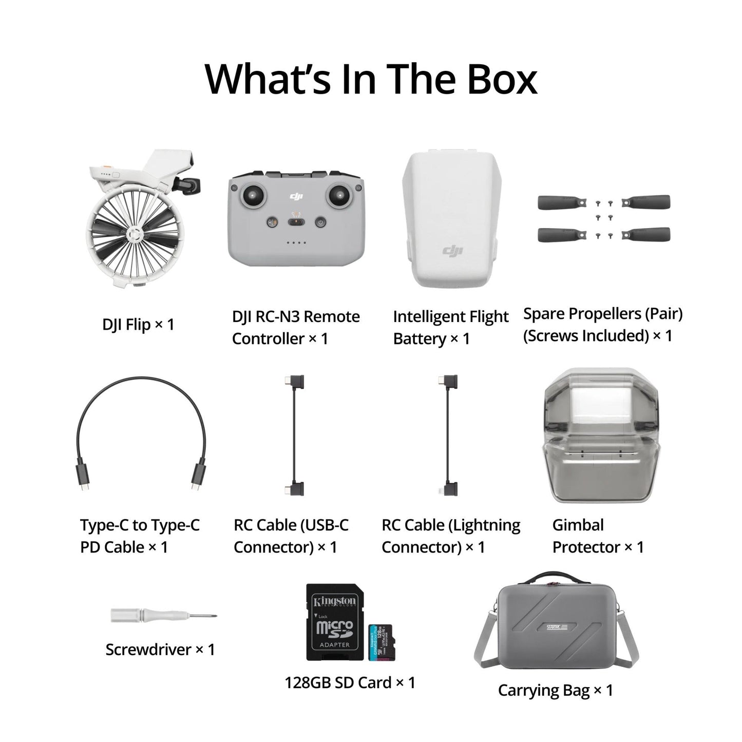 DJI Flip Mini Camera Drone with DJI RC-N3 Controller Bundle (3 Items)