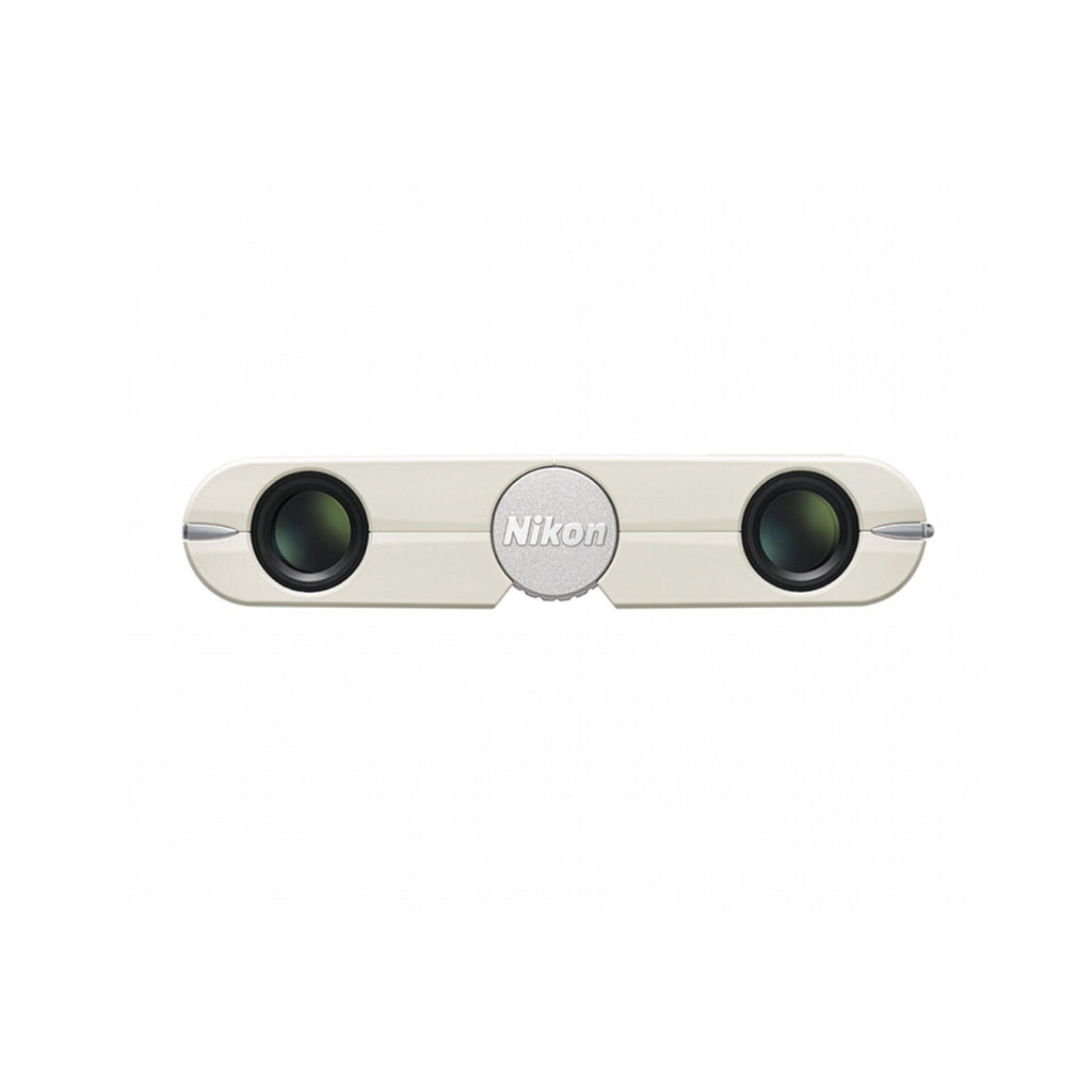 Nikon 4x10D CF Lightweight Pocket Binoculars with 4x Magnification (Ivory White)