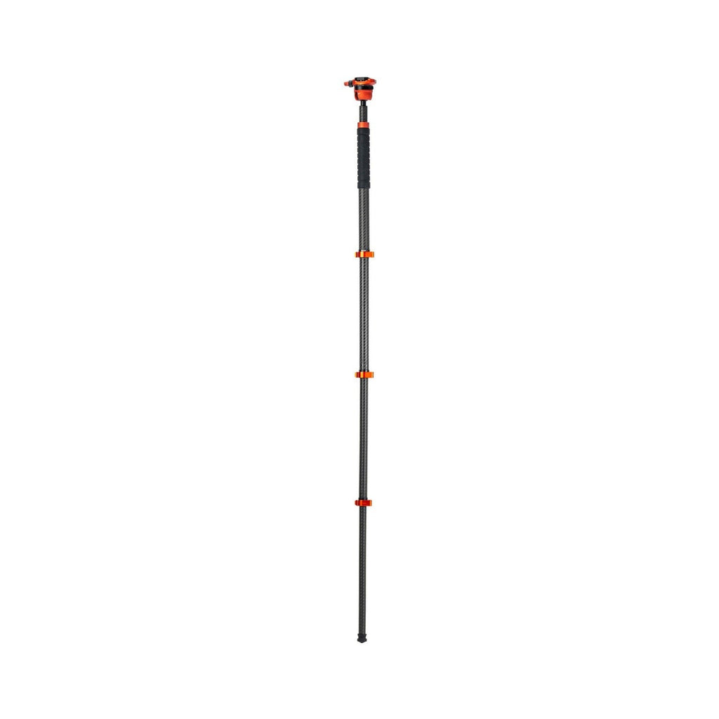 Fotopro X-Airfly Max Tripod with Detachable Monopod and Phone Holder (Orange)