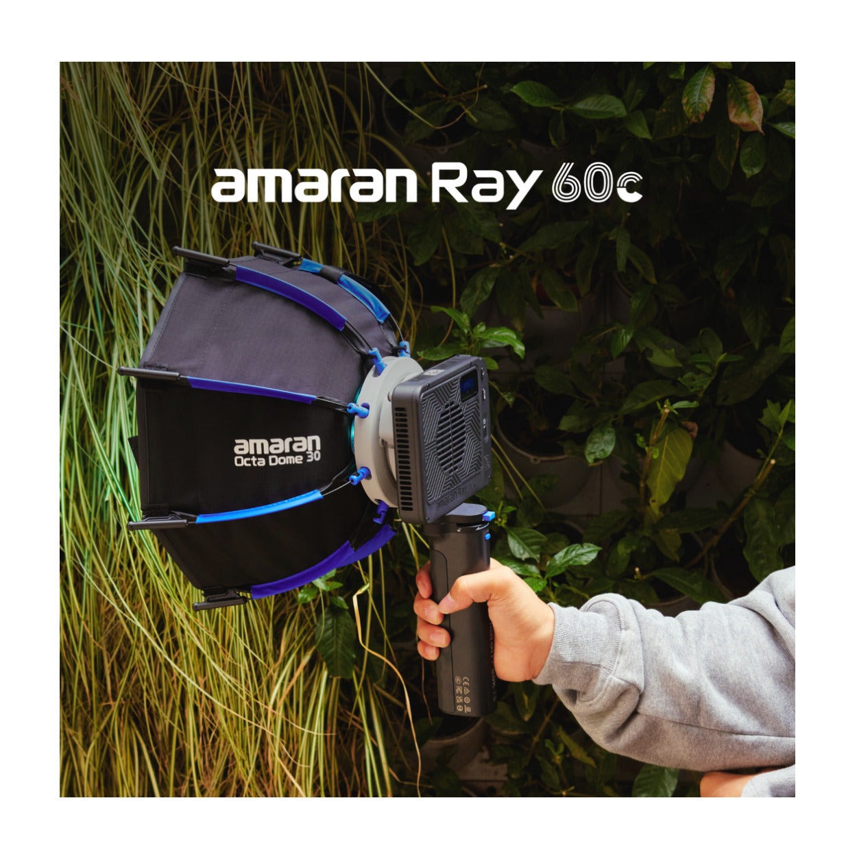 Amaran Ray 60c Full-Color RGB LED Video Light with Soft Light Modifier