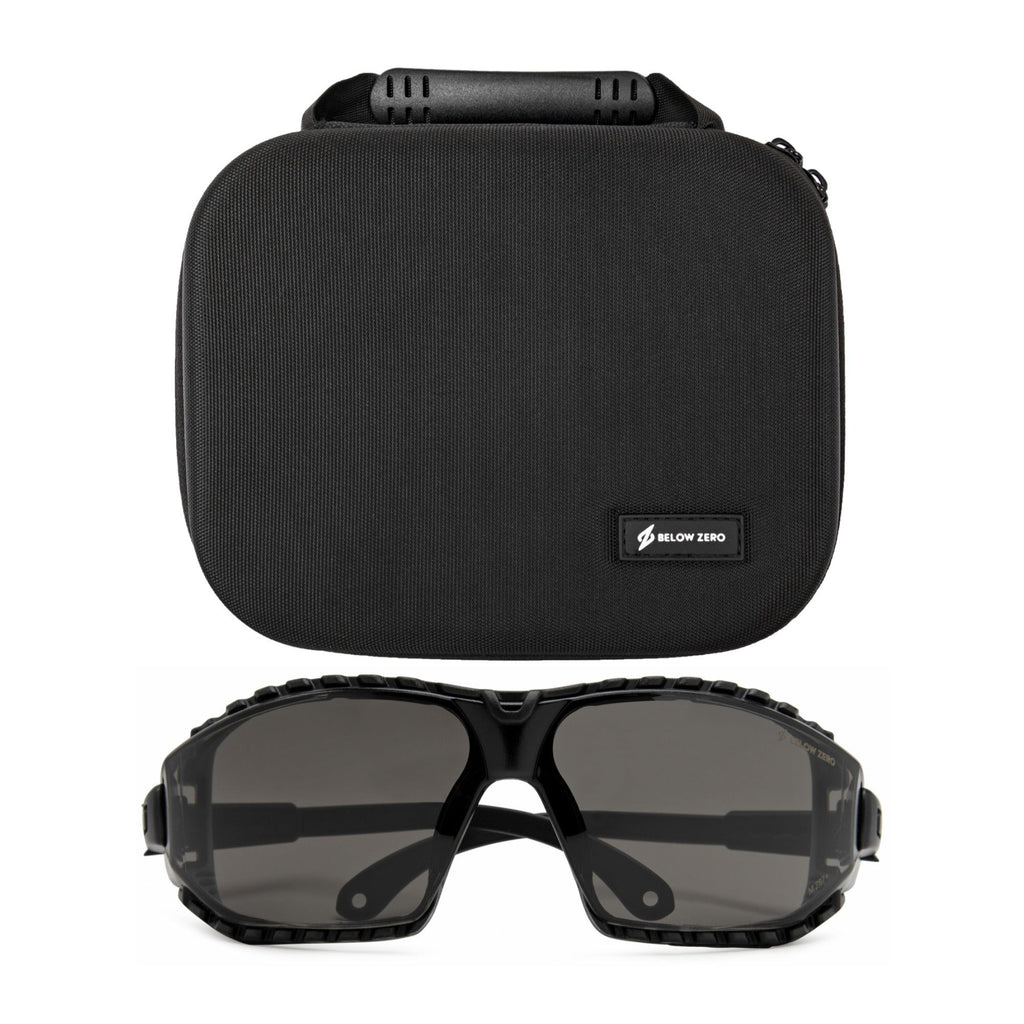 Below Zero Hearing Protection and Safety Glasses Case and Ba Glasses