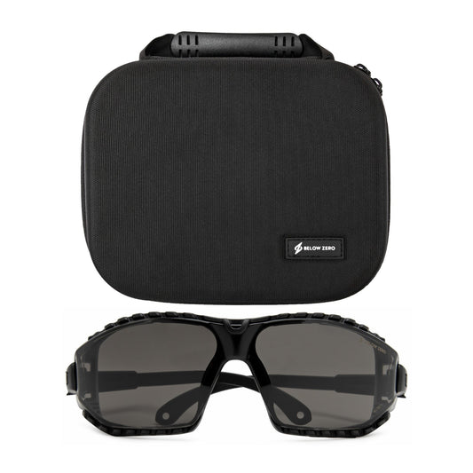 Below Zero Hearing Protection and Safety Glasses Case and Ba Glasses