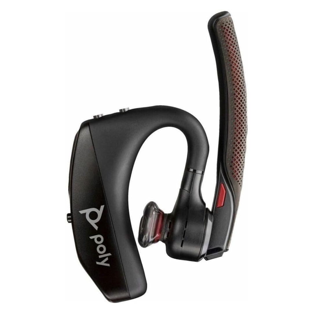 Plantronics Poly Voyager 5200 UC Wireless Omni-Directional Bluetooth Headset with Adapter (Black)