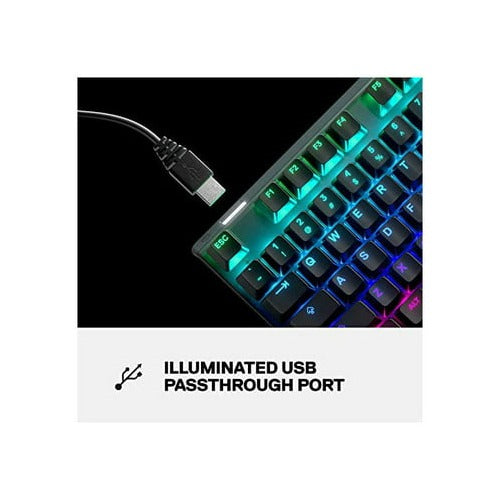 SteelSeries Apex 7 Customizable RGB Backlight Mechanical Gaming Keyboard with Red Switches (Black)