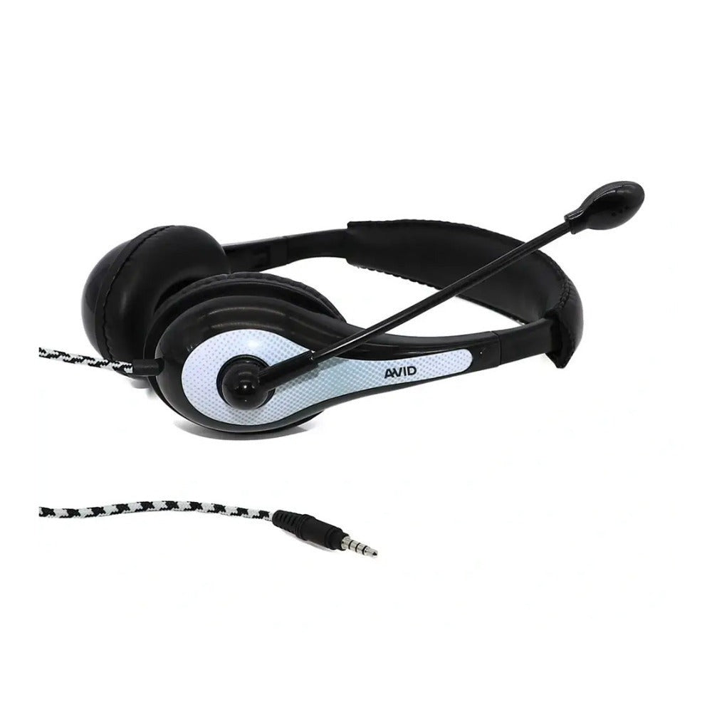 AVID Education AE-36 Headset with Mic and 3.5mm Plug (White) - Pack 100