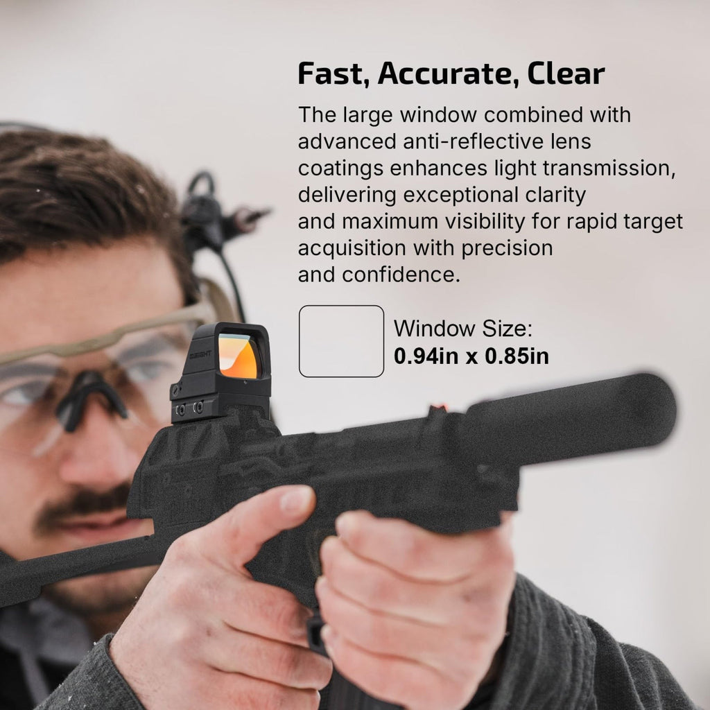 Osight X 3 MOA Dot and 32 MOA Circle Multi-Reticle Sight with Charging Cover