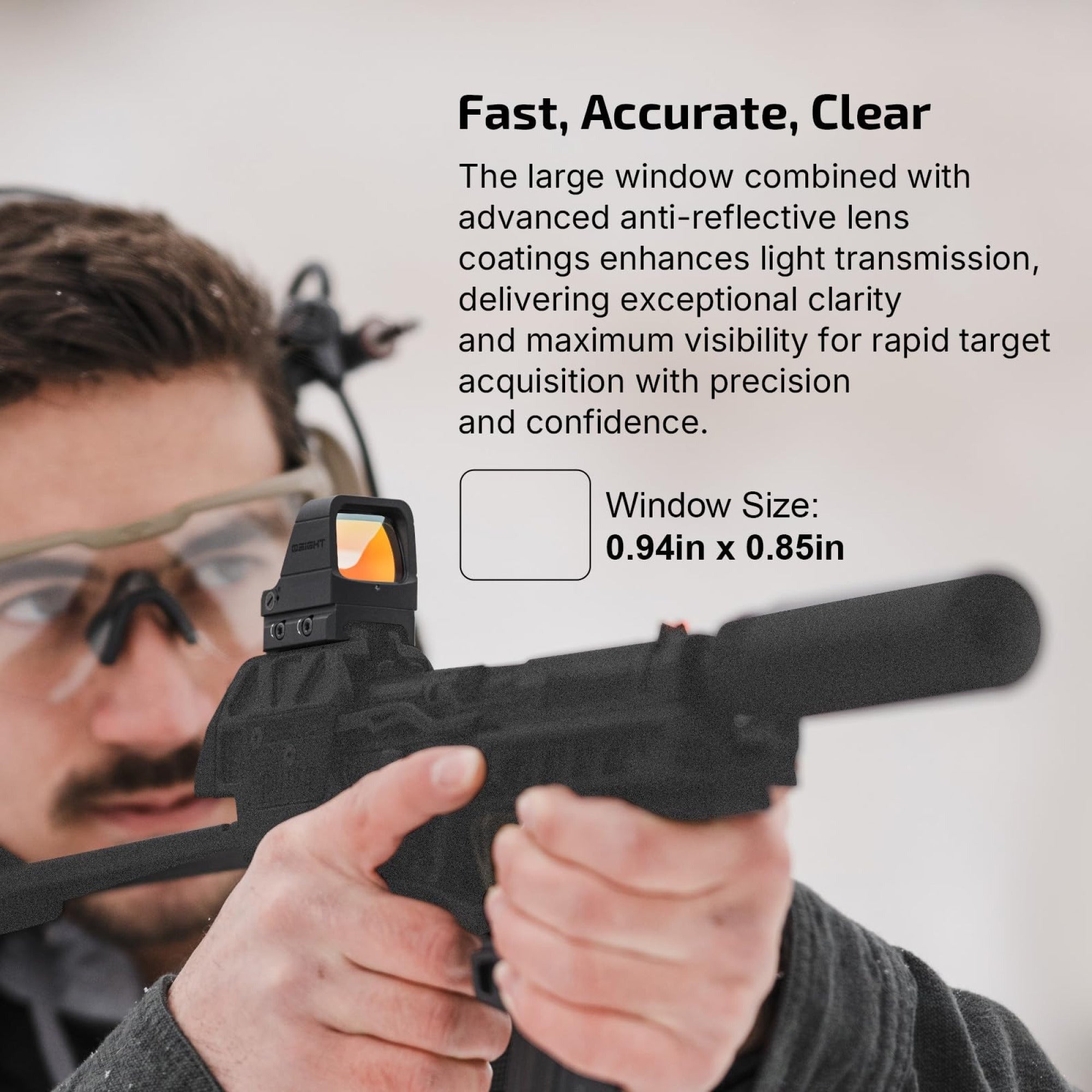 Osight X 3 MOA Dot and 32 MOA Circle Multi-Reticle Sight with Charging Cover