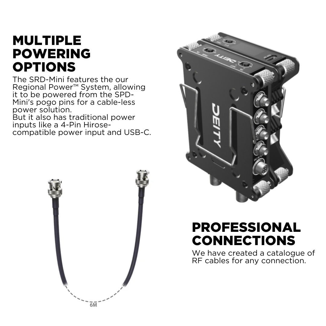 Deity SRD Mini 4 Channel Black Radio Frequency Distribution Device Bundle