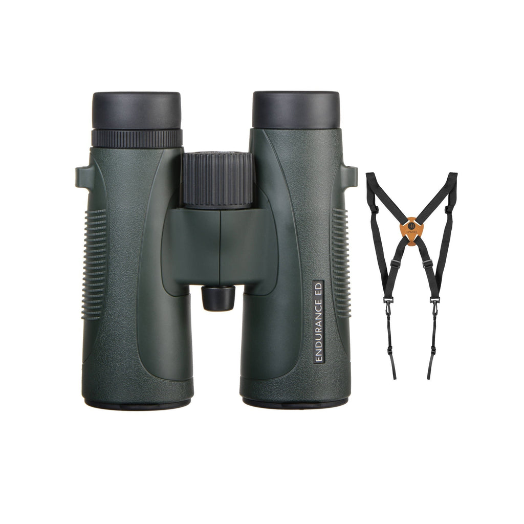 Hawke Sport Optics 8x42 Endurance ED Binoculars (Green) w/ Harness Strap Bundle
