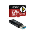 Lexar 256GB PLAY PRO Express Memory Card with 2-in-1 USB 3.0 Card Reader Bundle