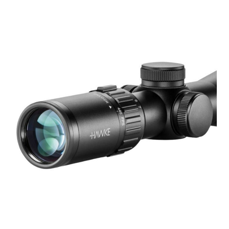 Hawke XB30 SR 2-7x32mm 1/2 MOA Crossbow Scope Bundle with 1-inch Mount Rings (M)
