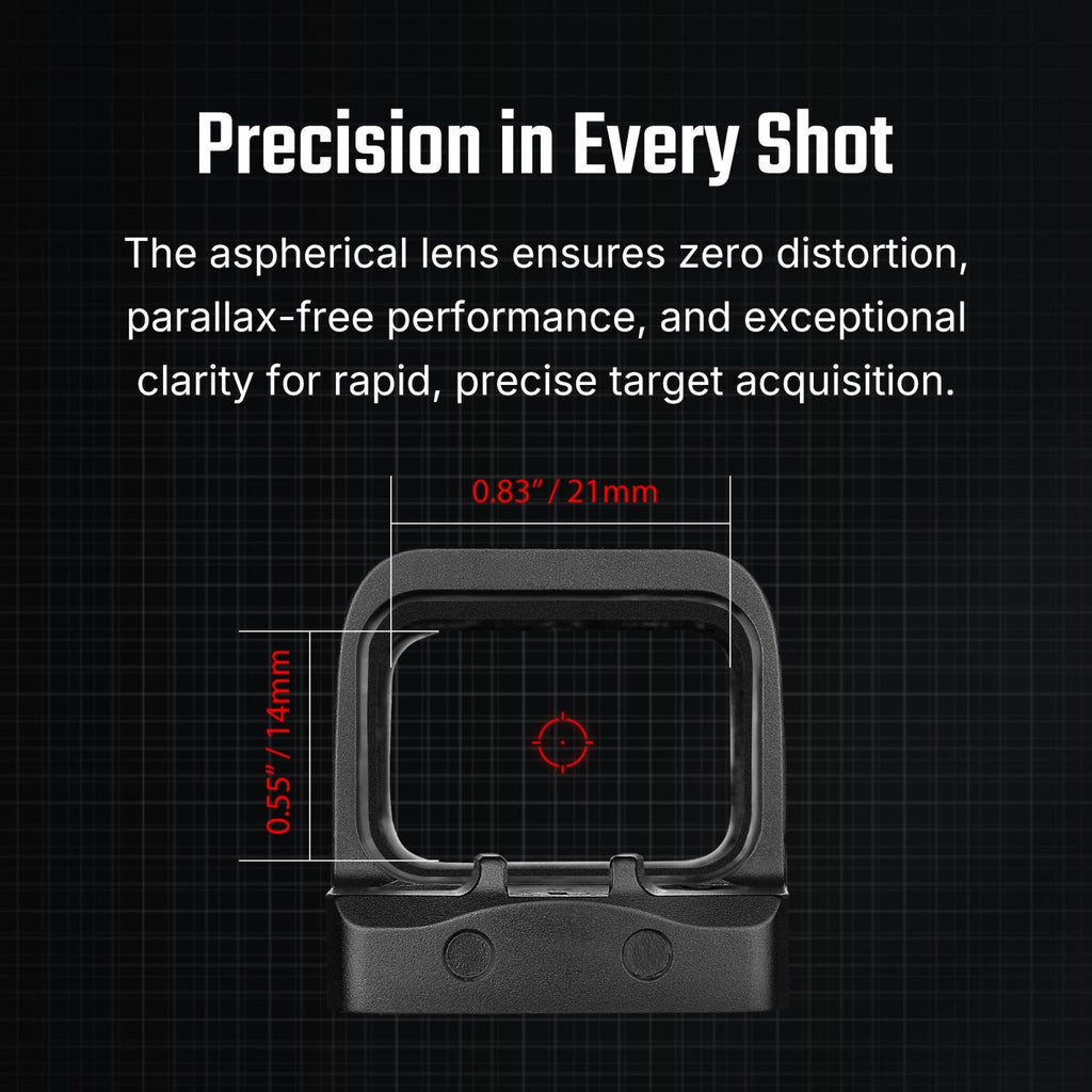 Osight SE 2 MOA Red Dot and 32 MOA Circle Sight with Parallax-free Performance