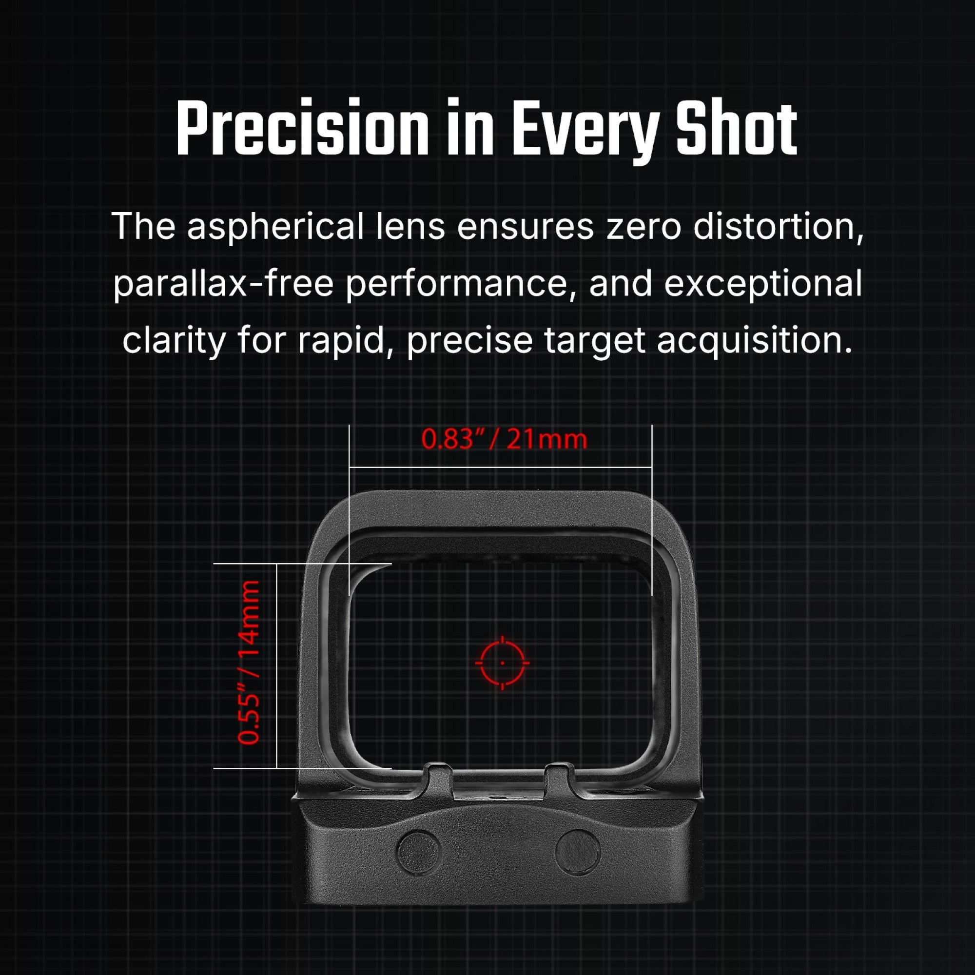 Osight SE 2 MOA Red Dot and 32 MOA Circle Sight with Parallax-free Performance