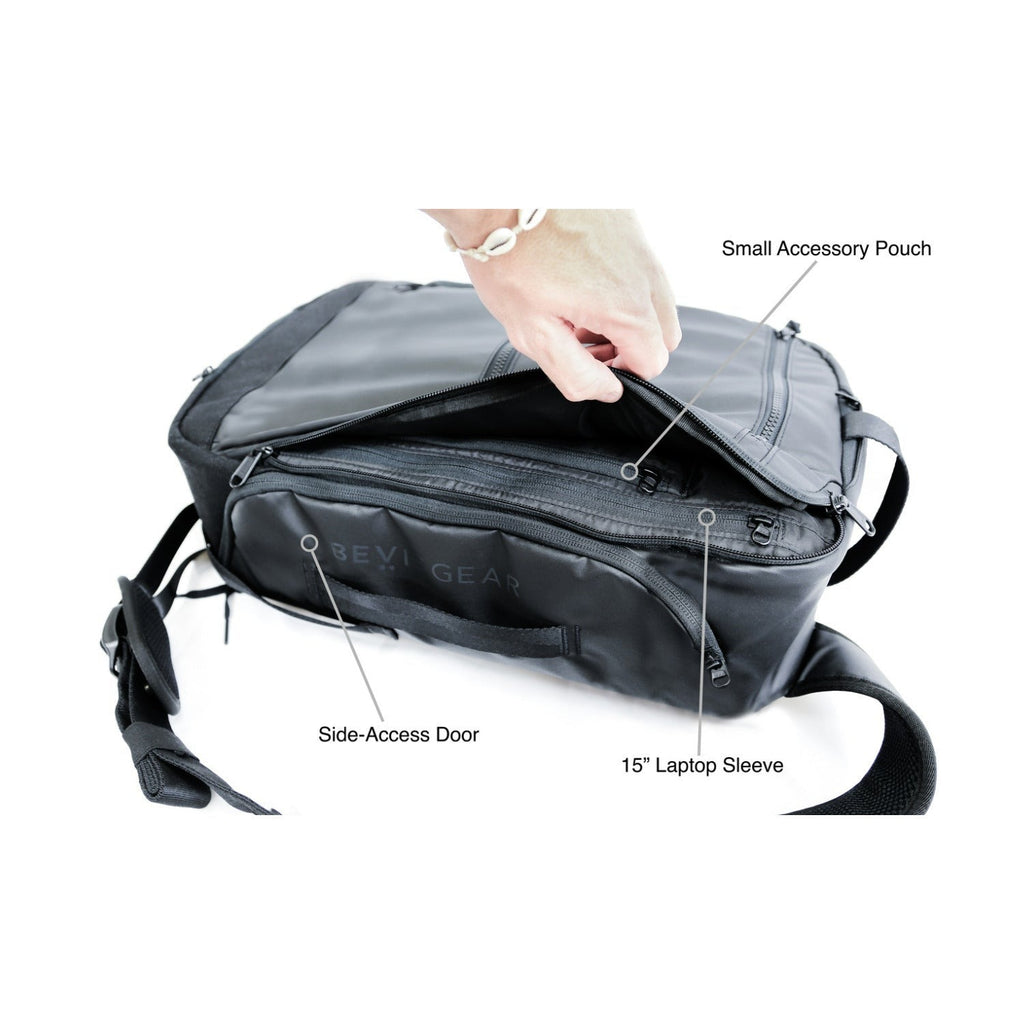 BEVISGEAR Top Shelf Sling-Style Digital SLR Camera Backpack with Customizable Dividers (Black, 22 L)