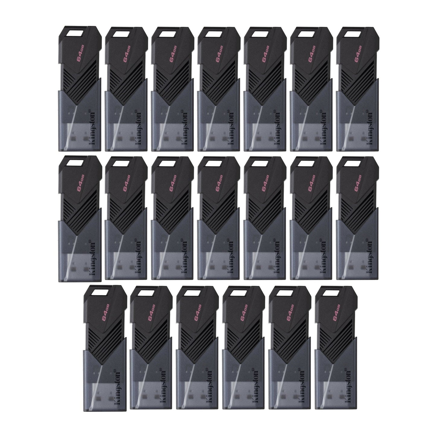 Kingston 64GB DataTraveler Exodia Onyx USB 3.2 Flash Drive (Matte Black) (20-Pack)