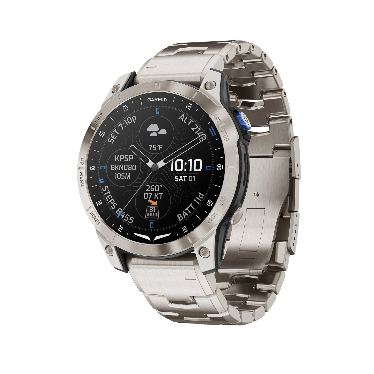 Garmin D2 Mach 1 with Vented Titanium Bracelet