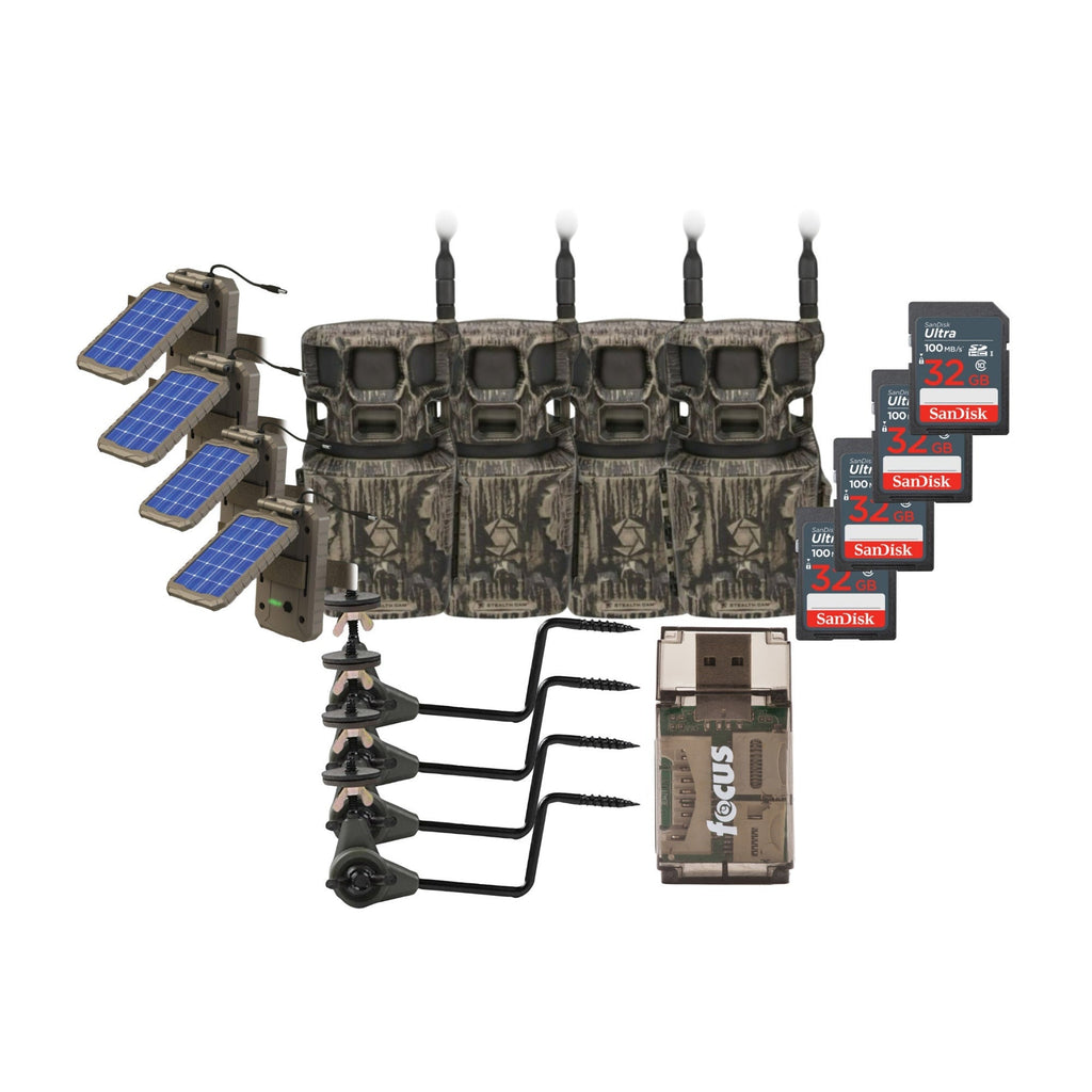 Stealth Cam Revolver Pro 2.0 360-Degree 40MP Brown Trail Cam Bundle