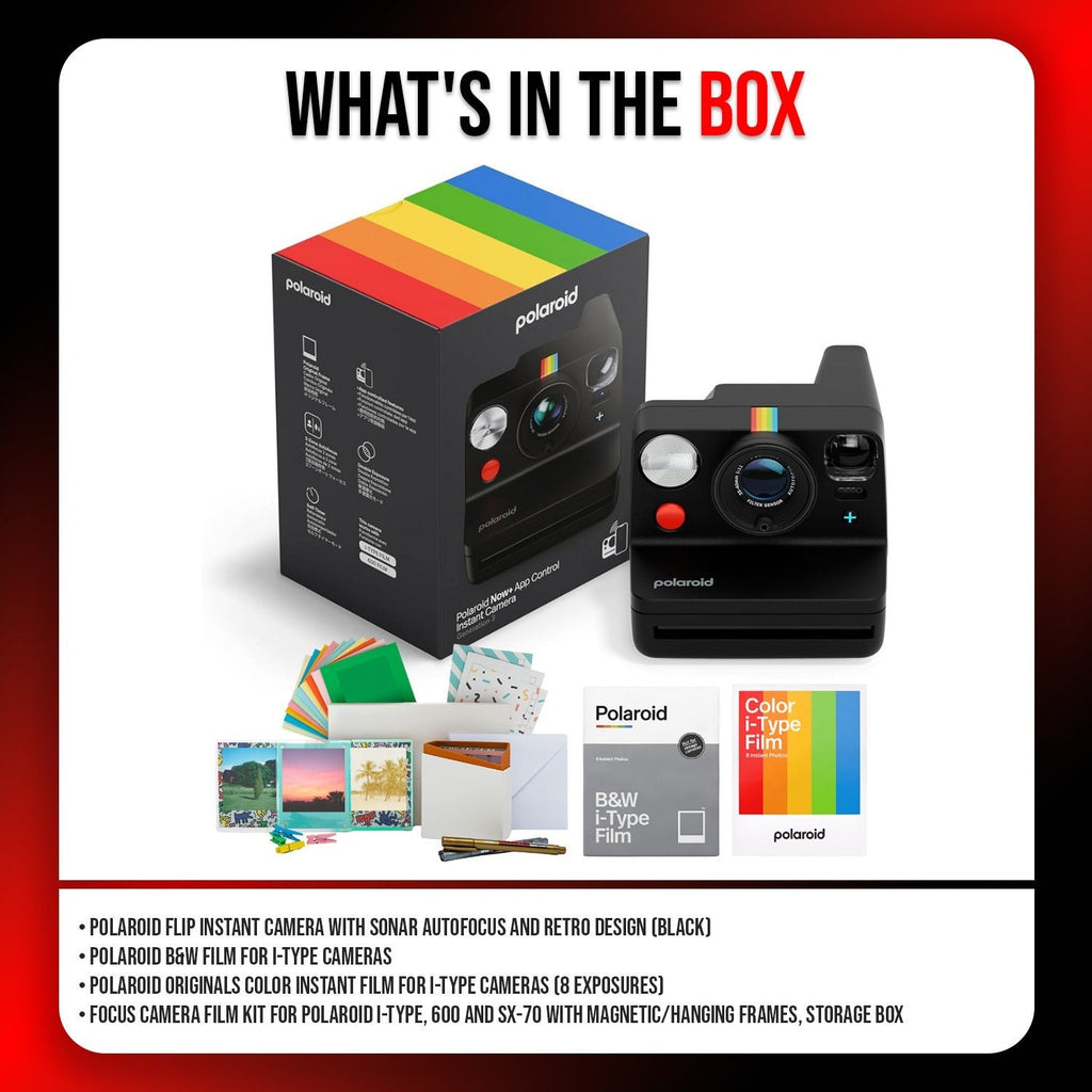 Polaroid Flip Instant Camera with Sonar Autofocus Bundle with Films
