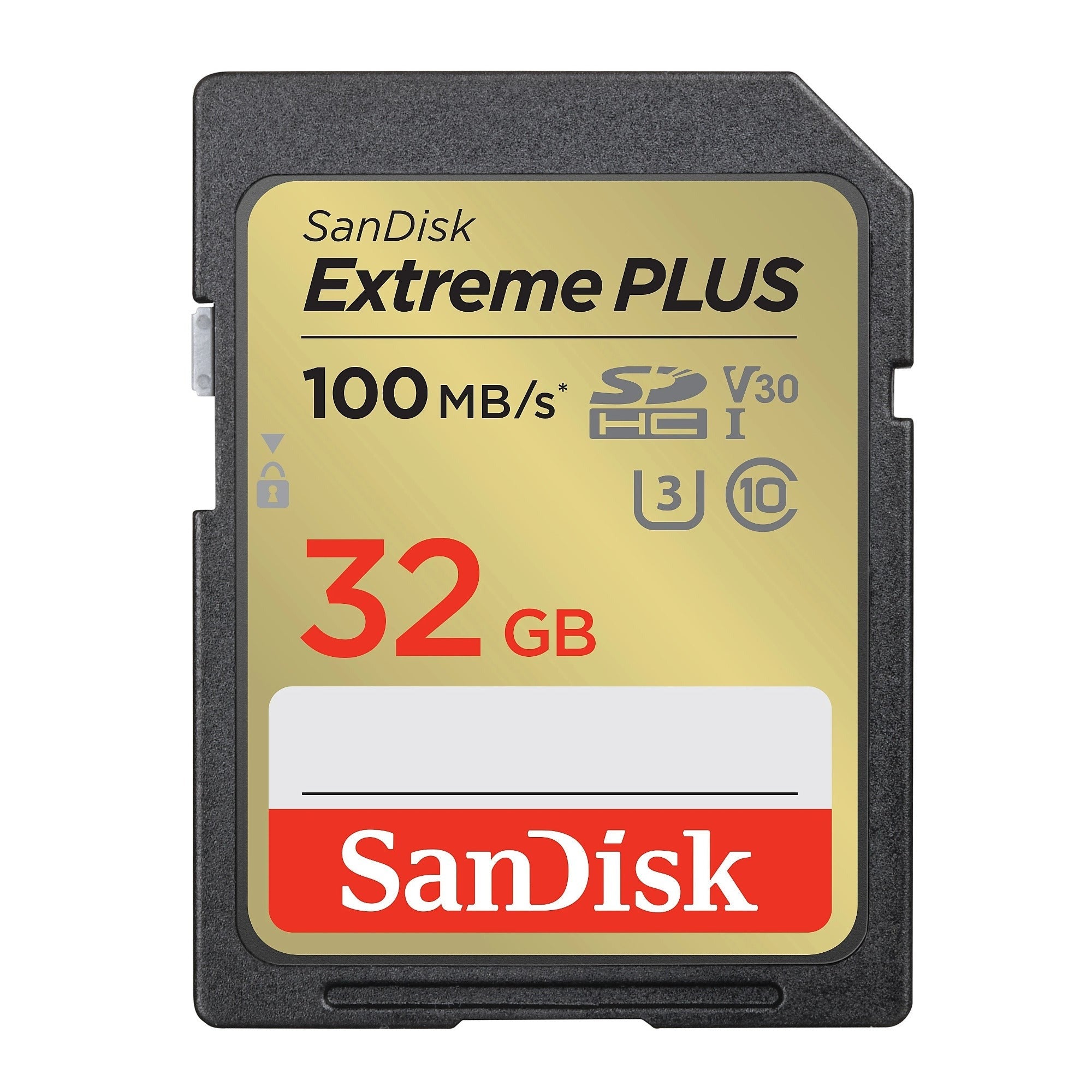 SanDisk Extreme PLUS 32GB SDHC UHS-I Memory Card (100 MB/s, Class 10, U3, V30)
