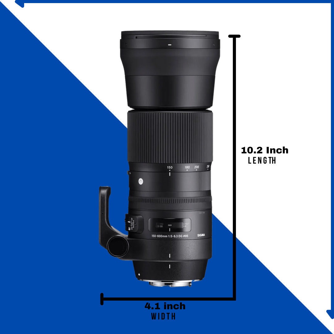 Sigma 150-600mm f/5-6.3 DG OS HSM Contemporary Lens for Nikon with USB Dock and 64GB SD Cards Bundle