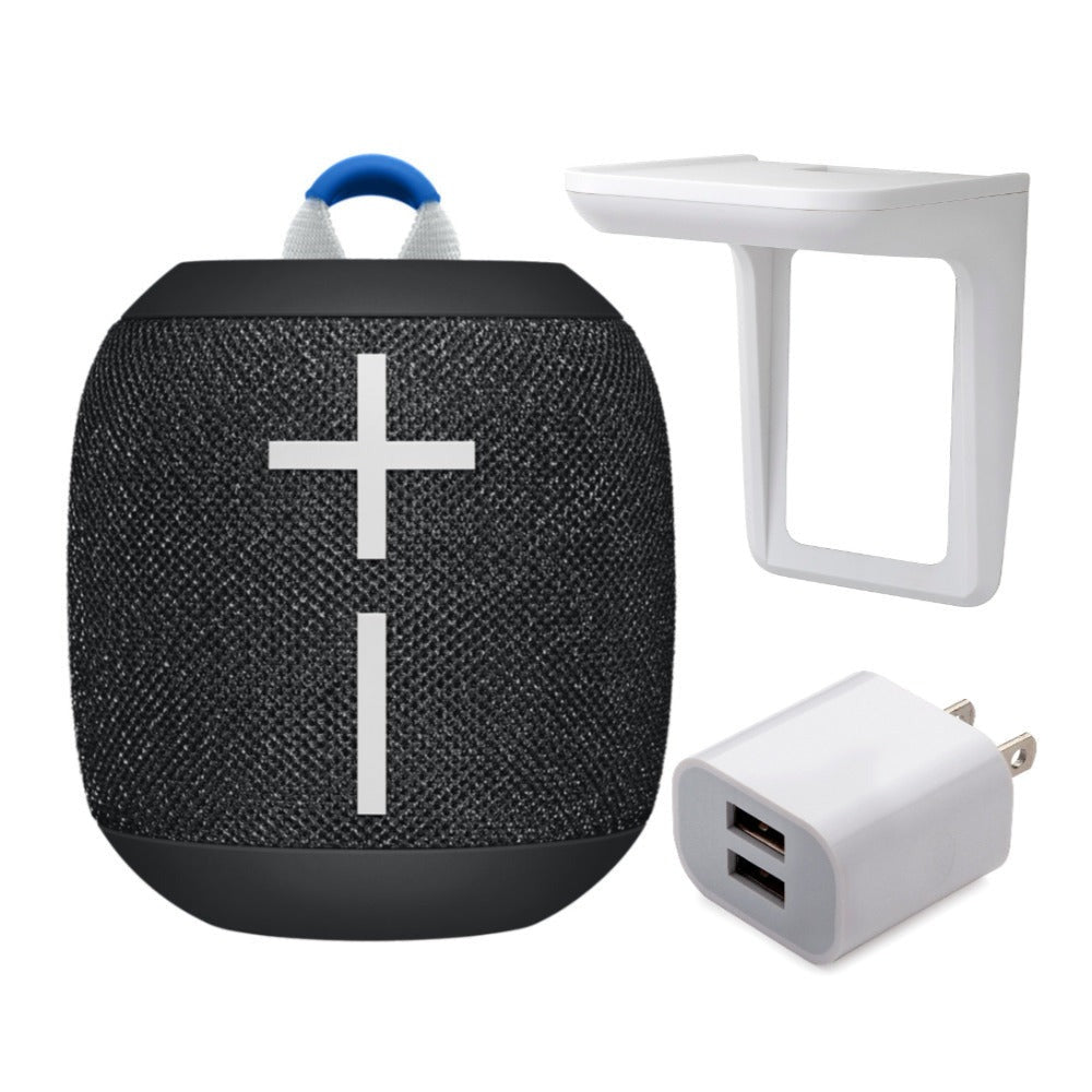Ultimate Ears WONDERBOOM 2 Portable Speaker with Wall Shelf and Wall Plug