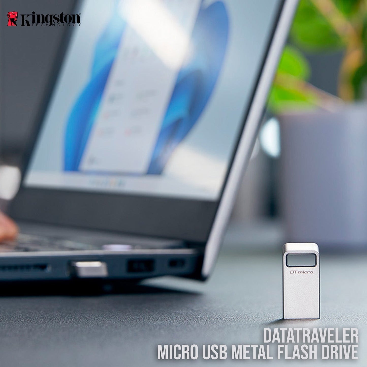 Kingston 64GB DataTraveler Micro USB Metal Flash Drive (5-Pack) and Keyrings (10-Pack) Bundle