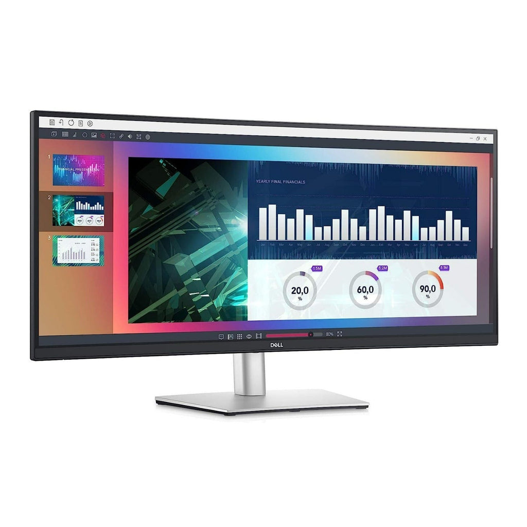 Dell P3421W Monitor, 34" Curved Ultrawide WQHD, USB-C (Certified Refurbished)