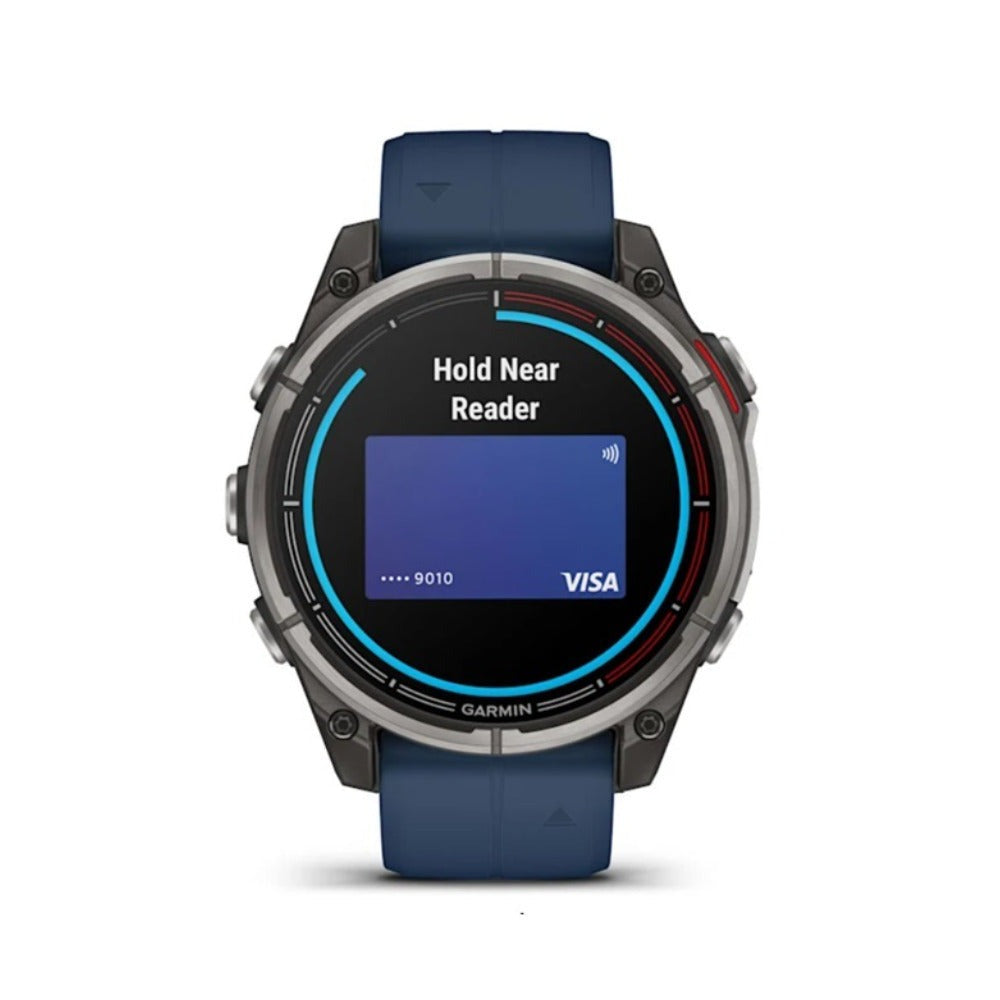 Garmin quatix 8 AMOLED Marine GPS 47mm Smartwatch (Titanium/Captain Blue)