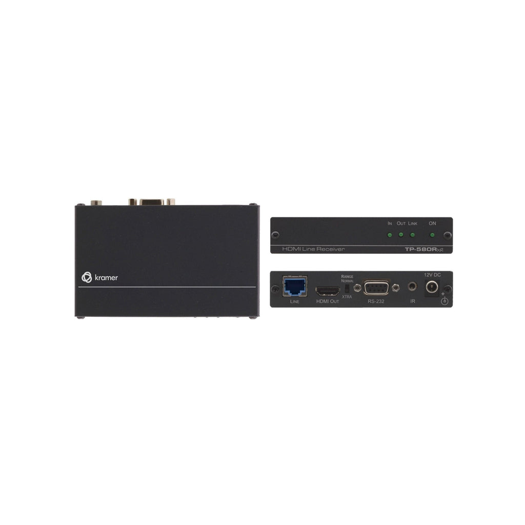 Kramer 4K60 4:2:0 HDMI HDCP 2.2 Receiver with RS–232 and IR over Extended–Reach HDBaseT