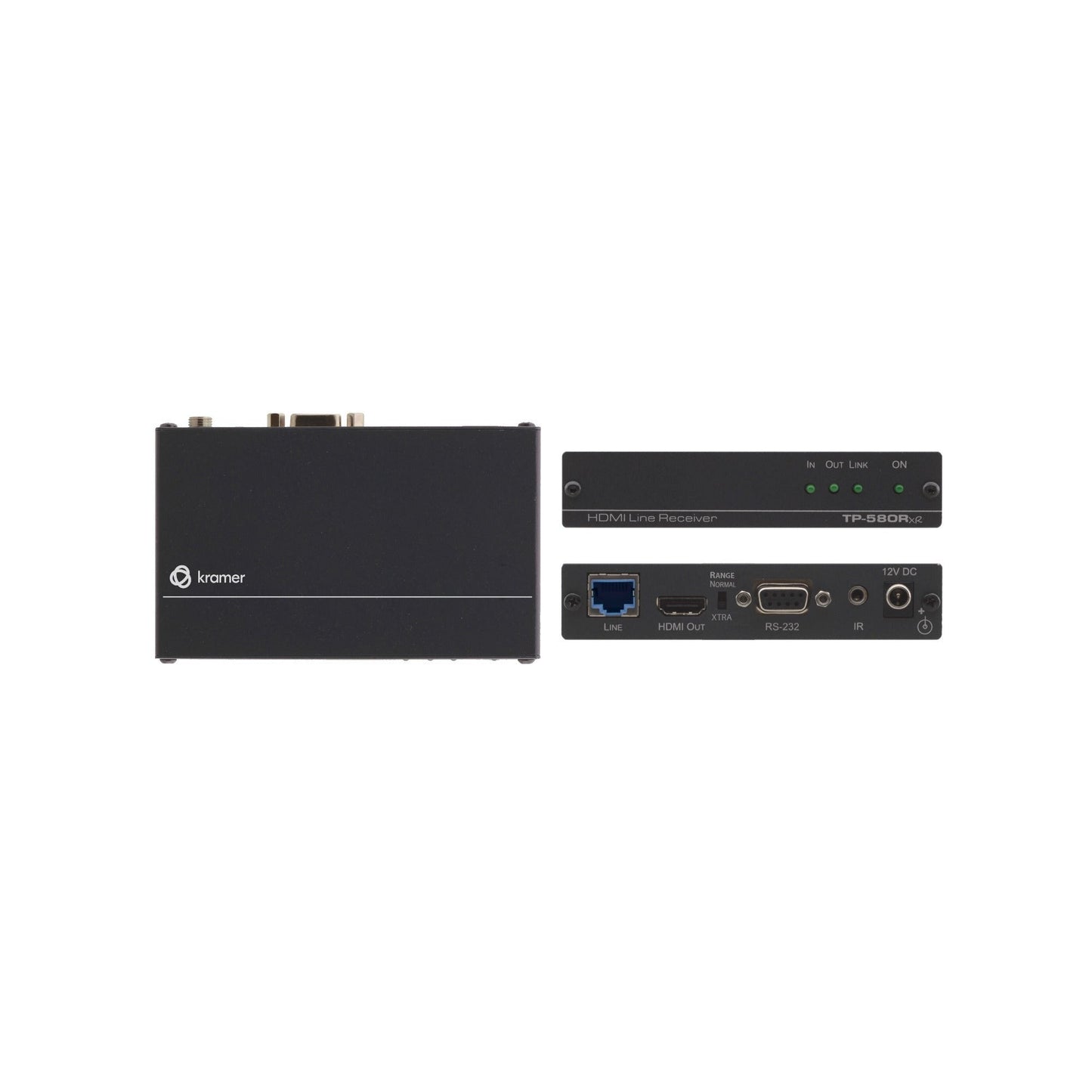 Kramer 4K60 4:2:0 HDMI HDCP 2.2 Receiver with RS–232 and IR over Extended–Reach HDBaseT