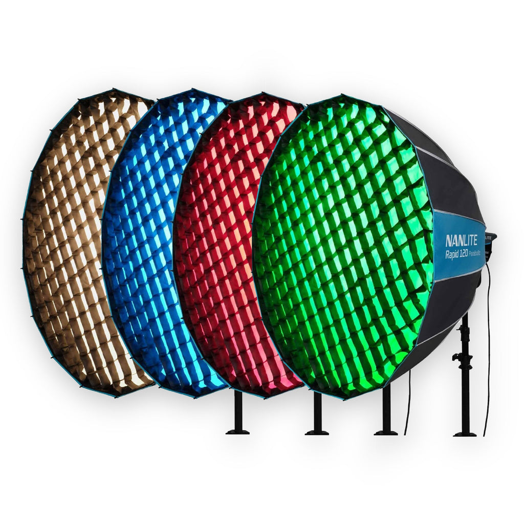 Nanlite FS-300 Daylight AC LED Monolight Bundle with Rapid 120 Parabolic Softbox