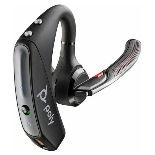 Plantronics Poly Voyager 5200 UC Wireless Omni-Directional Bluetooth Headset with Adapter (Black)