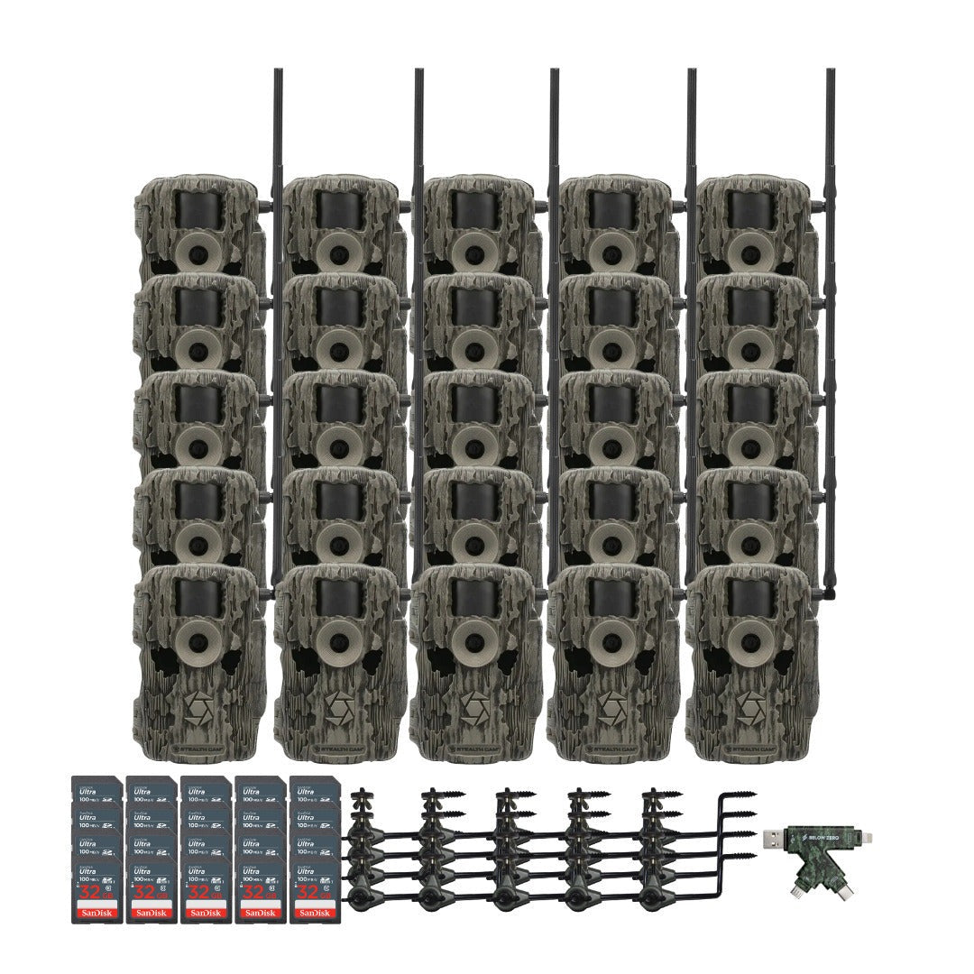 Stealth Cam 36MP Fusion Max Cellular Trail Camera with 80-Feet Detection Range (2-Pack) x 10 Bundle