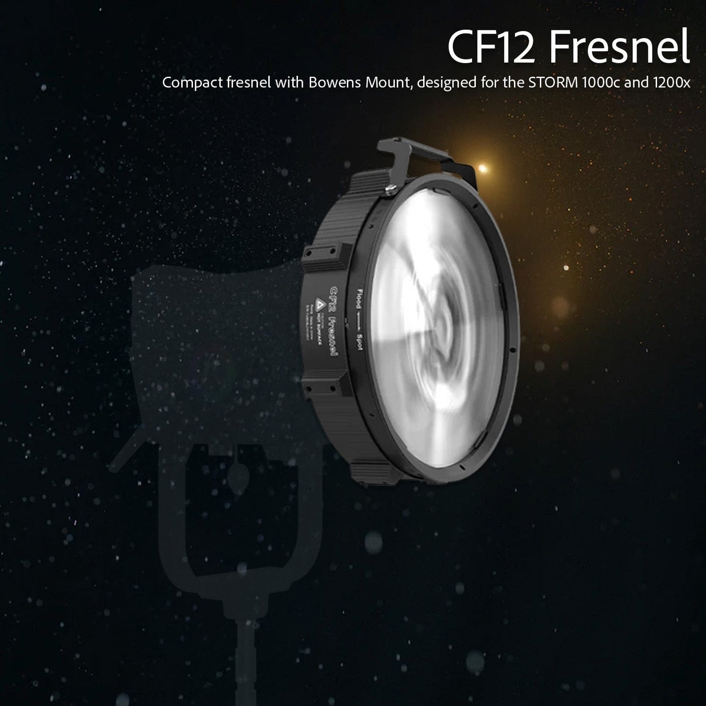Aputure CF12 Bowens Mount Fresnel with Dual Expanding Focusing System and CF12 Barn Door Bundle