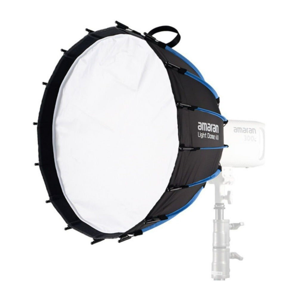 Amaran Ray 660W Full Color COB Video Light (US) with Light Dome 60 16-Sided Bowens Mount Softbox