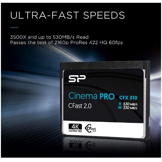 Silicon Power 128GB Cinema PRO CFX 310 CFast 2.0 Memory Card