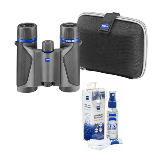 ZEISS 8x25 Terra ED Pocket Binoculars with Lens Cleaning Kit