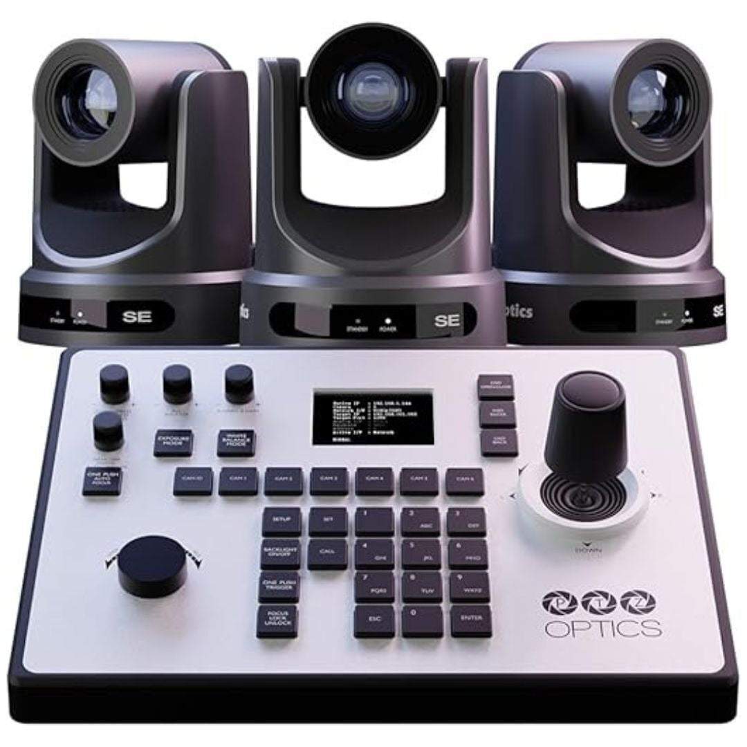 PTZOptics Producer SE Bundle of 3 PoE-Ready Ultra HD Cameras with Built-In Auto-Tracking