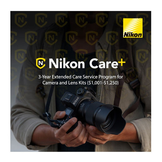 Nikon Care+ 3-Year Extended Warranty Plan for Cameras and Lenses Kit ($1,001-$1,250)