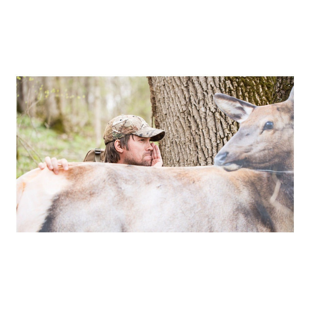 Montana Decoy RMEF Elk Decoy with Leg Poles for Hunting and Carrier Bundle