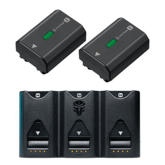 Sony Z-Series NP-FZ100 Rechargeable Battery Packs (2-pack) with Tri-Charger