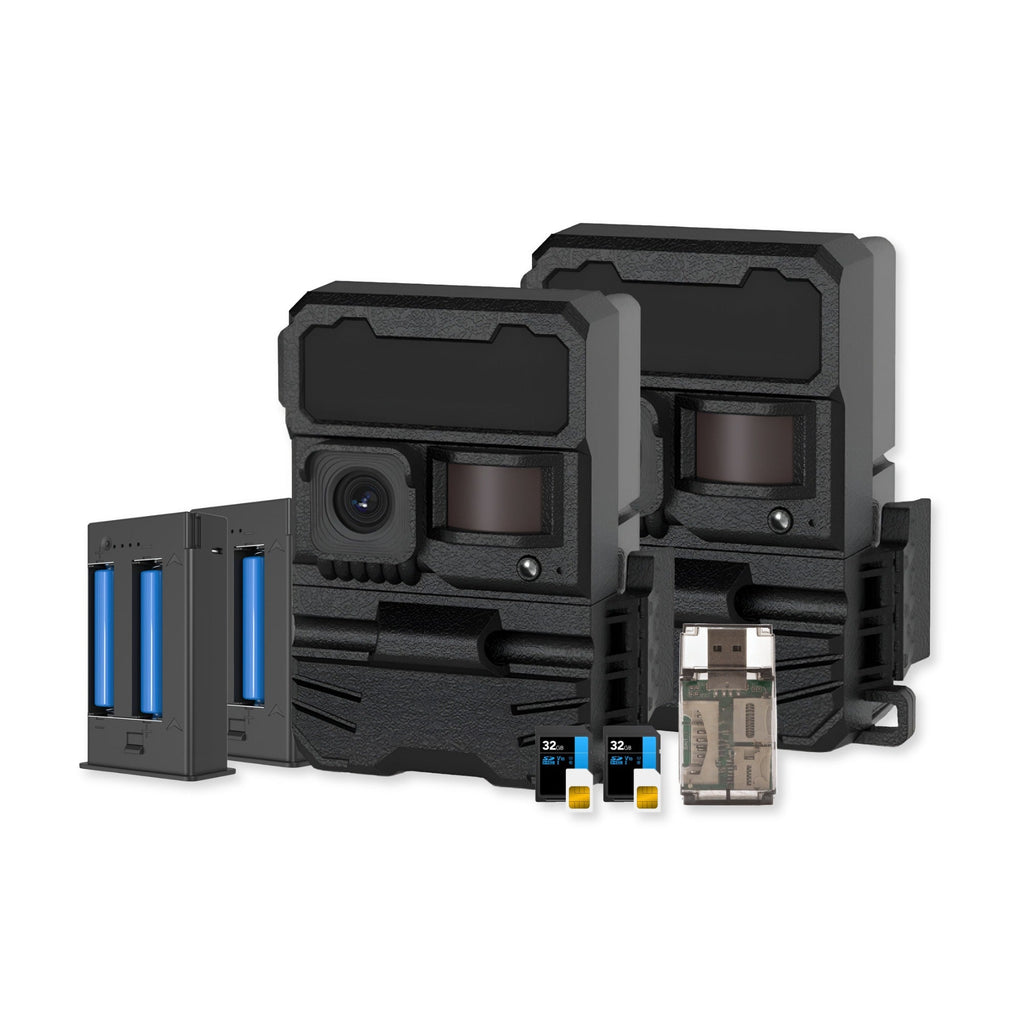 Yellowstone Y2 Black Wide Lens Camera Bundle with 5,000 mAh Battery Pack, and Card Reader (2-Pack)