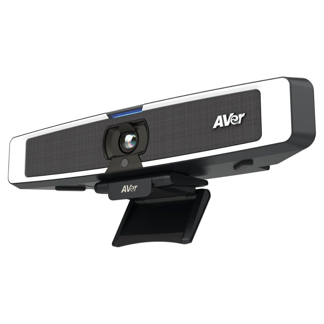 AVer VB130 4K Video Collaboration Bar with Adjustable 5-Level Fill Lighting (Black and White)