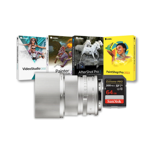 Sigma 90mm F2.8 DG Full-Frame Contemporary Lens (Silver, L Mount) Bundle