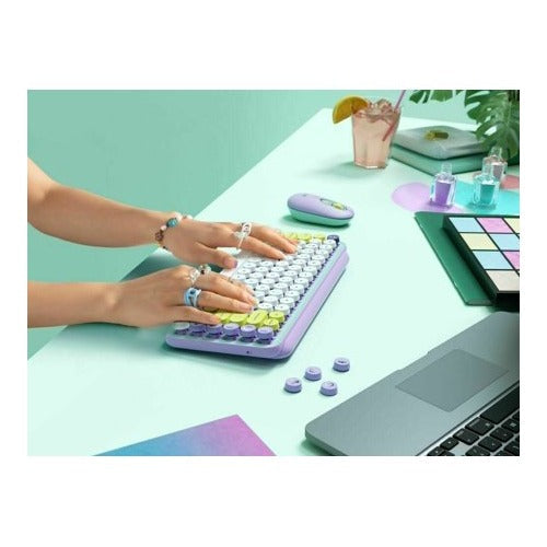 Logitech POP Keys Wireless Mechanical Keyboard and POP Mouse Bundle