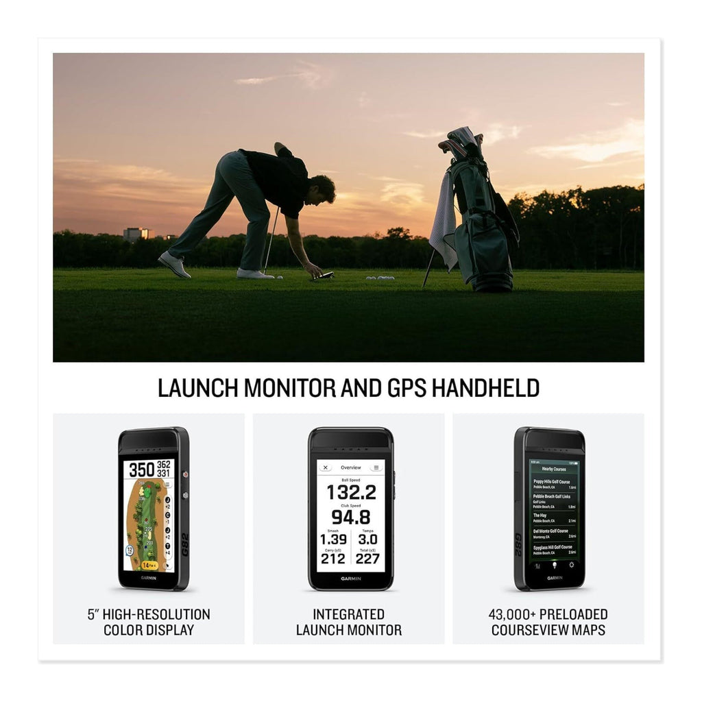 Garmin Approach G82 Launch Monitor and Premium GPS Golf Handheld