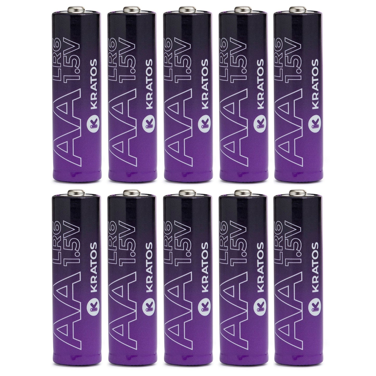 Kratos Power High-Performance Ultra Alkaline AA Batteries (10-Pack)