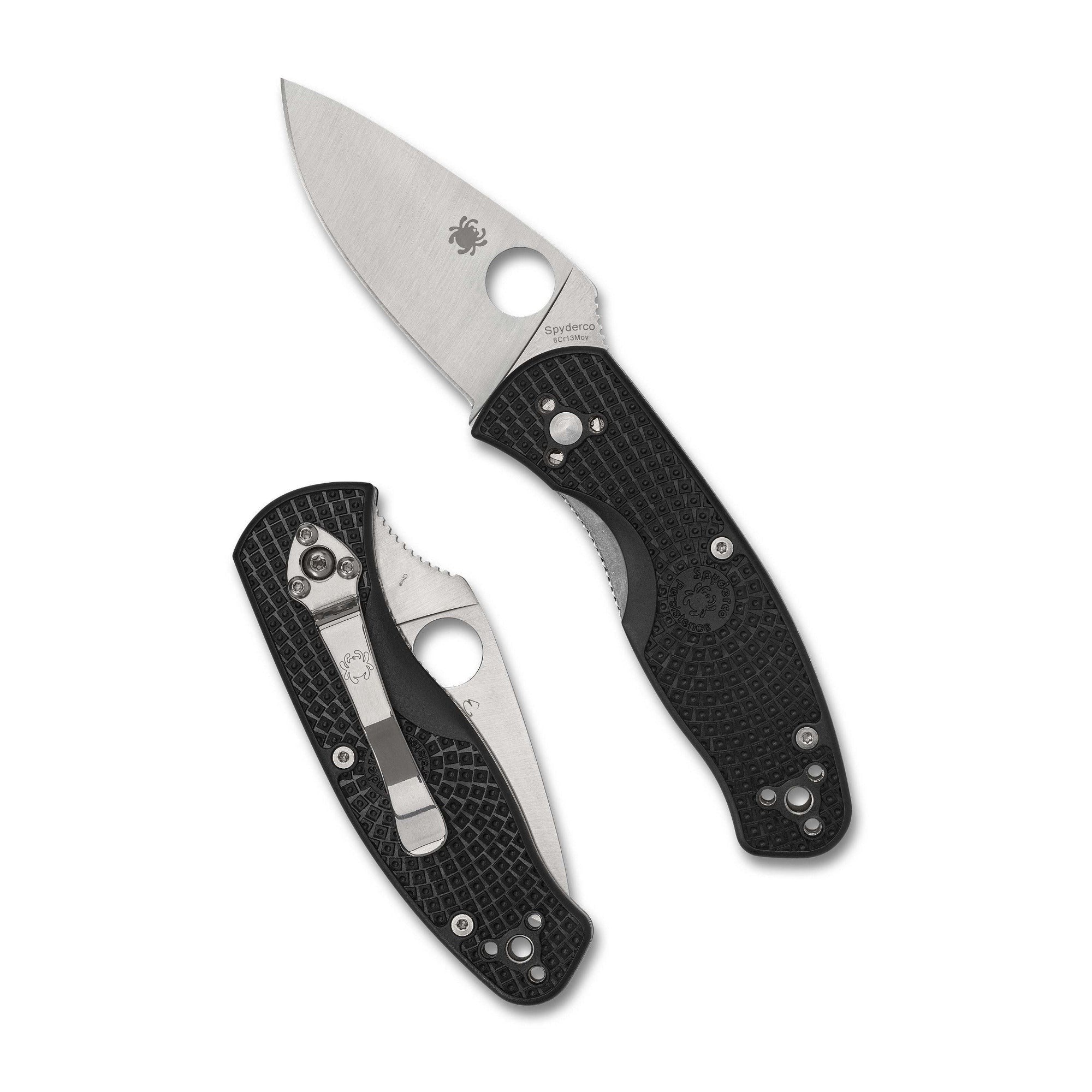 Spyderco Persistence Lightweight Folding Knife - PlainEdge with Black FRN Handle