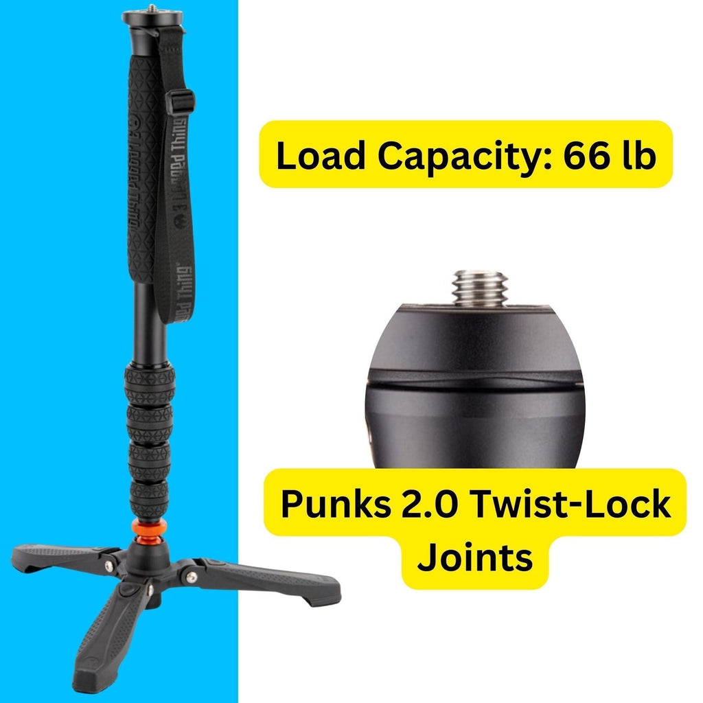 3 Legged Thing Punks Taylor 2.0 Magnesium Alloy 5-Section Monopod with Rugged Foot Stabilizer